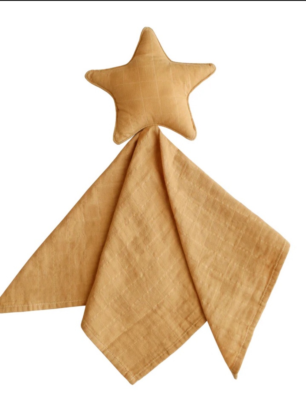 Mushie Star Lovey NEW Comfort Blanket in Mustard